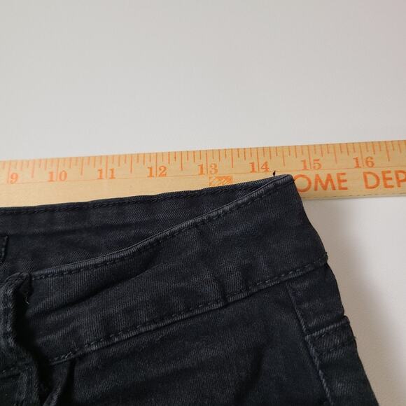 Kancan Women's Black Denim Colored Jeans Rip Straight Leg Mid Rise 5 Pocket 29 - Picture 6 of 15